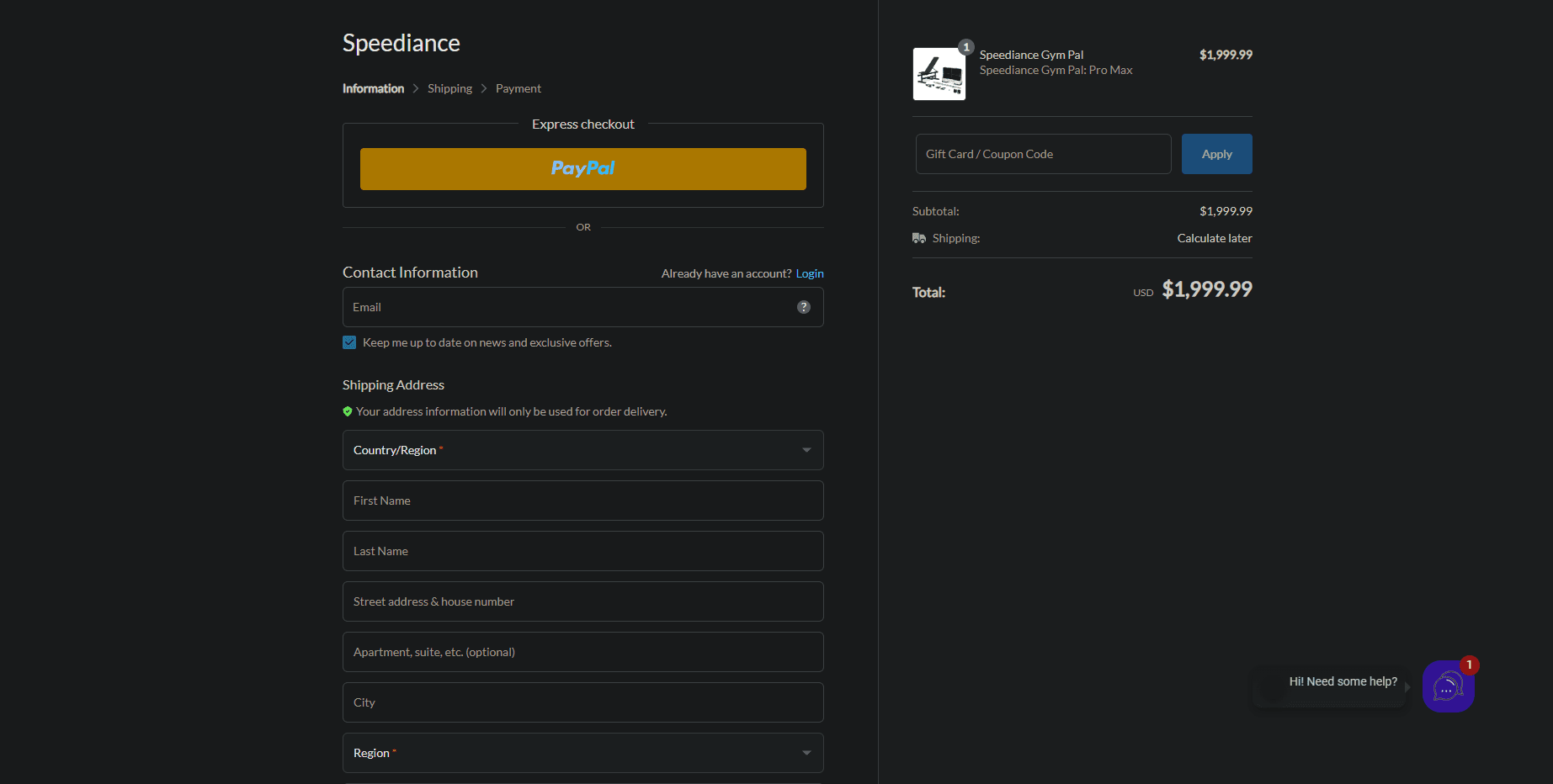 How to apply Speediance coupon code